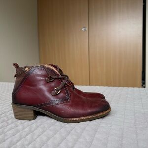 Women's Burgundy Ankle Boots